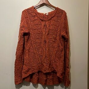 Rust loose knit slouchy sweater size XL